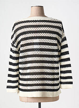 Pull col bateau manches longues noir STREET ONE femme