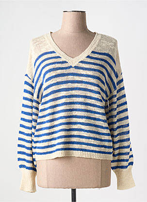 Pull col v manches longues bleu VILA femme