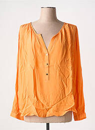 Blouse poignets boutonnés avec fente manches longues orange ARTLOVE femme