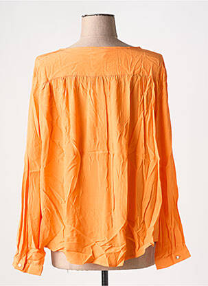 Blouse poignets boutonnés avec fente manches longues orange ARTLOVE femme
