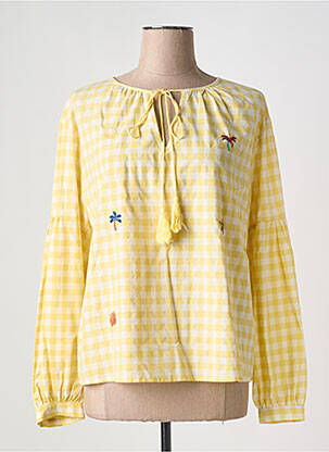 Blouse col rond manches longues jaune SEELLY femme