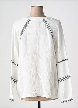 Blouse poignets boutonnés avec fente manches longues blanc STREET ONE femme