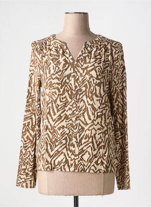 Blouse manches longues manches longues beige STREET ONE femme