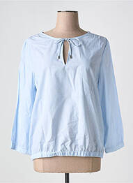 Blouse col rond manches 3/4 bleu STREET ONE femme