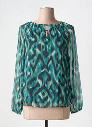 Blouse légère et transparente manches longues vert STREET ONE femme