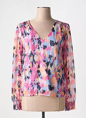 Blouse légère et transparente manches longues rose VILA femme