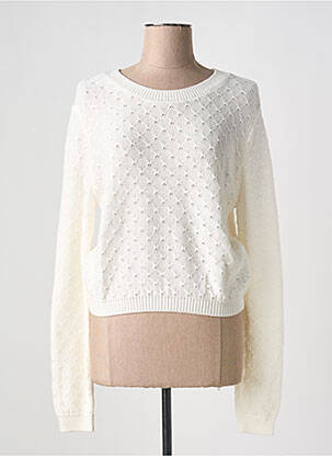 Pull stretch manches longues beige LAURE + MAX femme