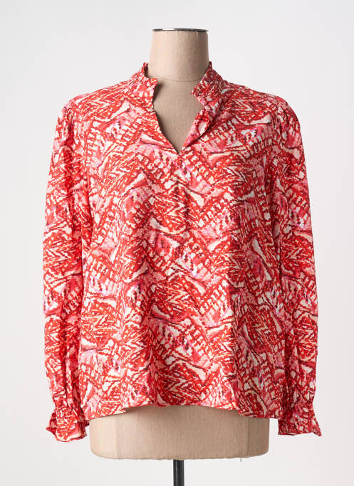 Blouse rouge ICHI pour femme