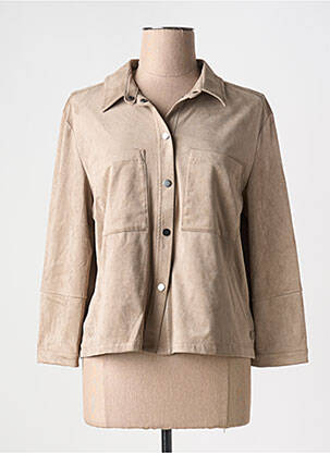 Veste casual tissage suedine marron STREET ONE femme
