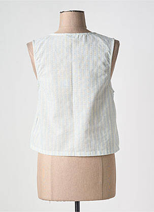 Gilet sans manche fausses poches bleu INSPIRATION STUDIO femme