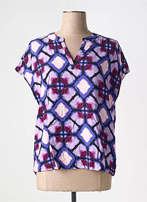 Blouse manches courtes manches courtes violet STREET ONE femme
