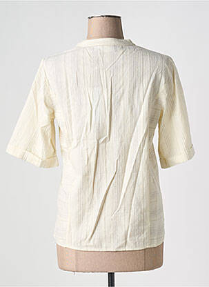 Blouse légère et transparente manches courtes beige VILA femme