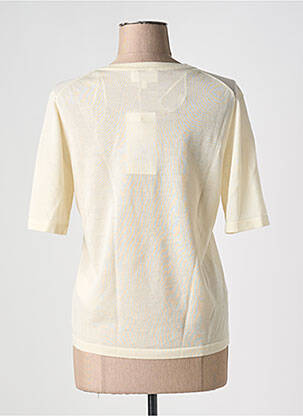 Pull coupe cintrée manches courtes beige GRACE & MILA femme