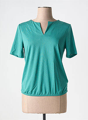 T-shirt col v manches courtes vert STREET ONE femme