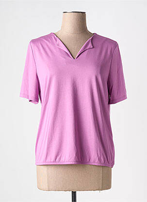 T-shirt col v manches courtes violet STREET ONE femme