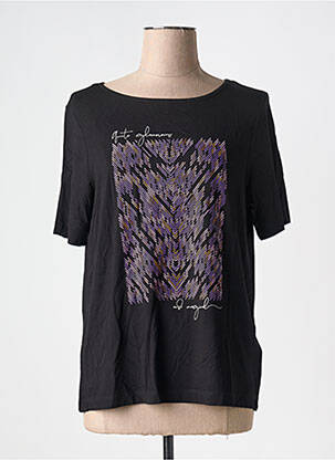 T-shirt sérigraphie manches courtes noir STREET ONE femme