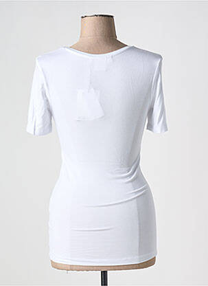 T-shirt stretch manches courtes blanc ICHI femme