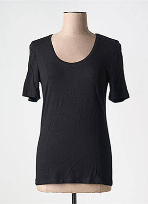 T-shirt stretch manches courtes noir ICHI femme