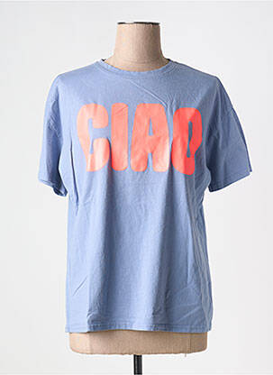 T-shirt coupe droite manches courtes bleu INSPIRATION STUDIO femme