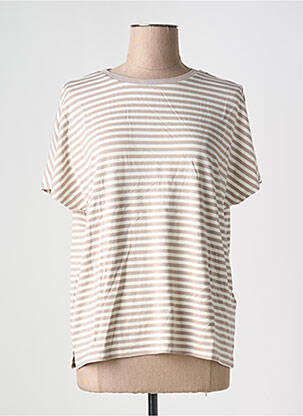 T-shirt stretch manches courtes marron STREET ONE femme