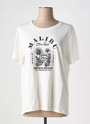 T-shirt imprimé fantaisie manches courtes beige B.YOUNG femme