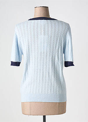 Pull stretch manches courtes bleu ARTLOVE femme