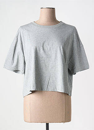 T-shirt manches mi-longues manches courtes gris GRACE & MILA femme