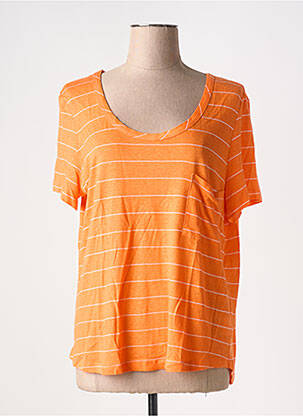 T-shirt coupe droite manches courtes orange ARTLOVE femme