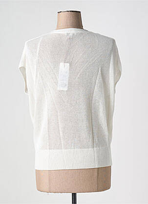 Pull col v manches courtes blanc STREET ONE femme