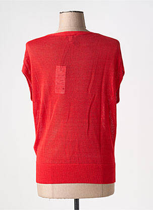Pull col v manches courtes rouge STREET ONE femme
