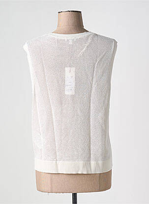 Pull maille ajourée sans manche beige STREET ONE femme