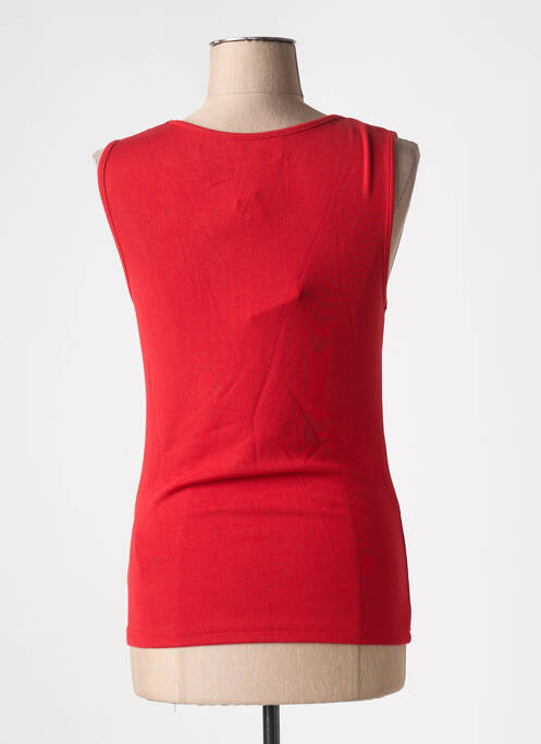 Débardeur stretch sans manche rouge GRACE & MILA femme