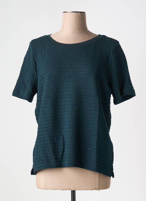 Pull coupe cintrée manches courtes vert STREET ONE femme