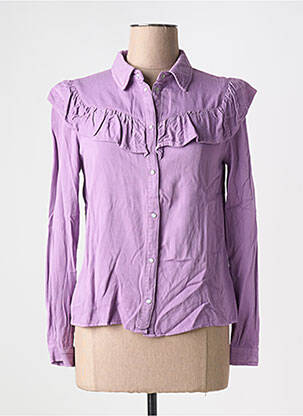 Chemisier coupe cintrée manches longues violet VILA femme