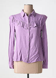 Chemisier coupe cintrée manches longues violet VILA femme