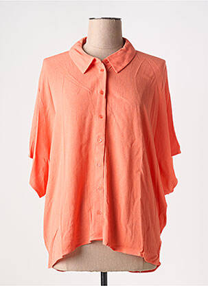 Chemisier manches courtes manches courtes orange LAURE + MAX femme