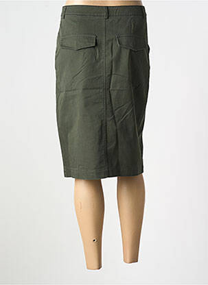 Jupe mi-longue coupe droite vert GRACE & MILA femme