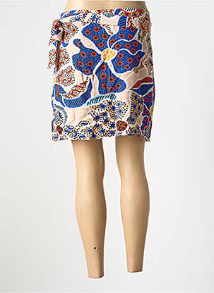 Jupe courte coupe droite bleu LAURE + MAX femme