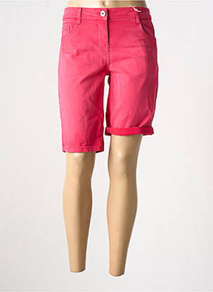 Bermuda tissage popeline taille normale rose CECIL femme