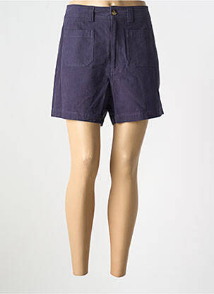 Short fermeture zippée sous rabat boutonné taille normale bleu GRACE & MILA femme