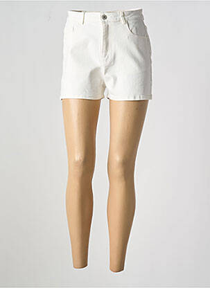 Short tissage denim taille normale blanc MUSY MUSE femme