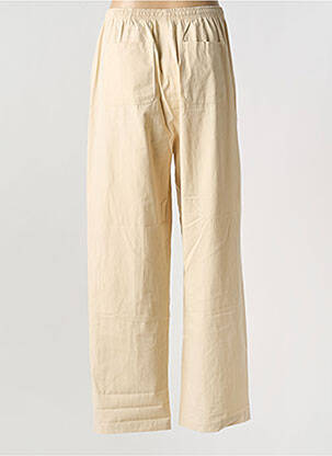 Pantalon droit tissage popeline taille normale beige GRACE & MILA femme