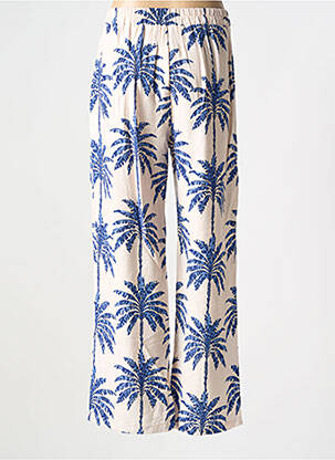 Pantalon droit tissage popeline taille normale bleu SUZZY & MILLY femme