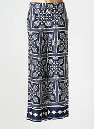 Pantalon large tissage popeline taille normale bleu STREET ONE femme