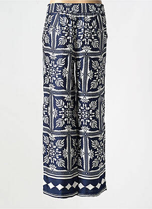Pantalon large tissage popeline taille normale bleu STREET ONE femme