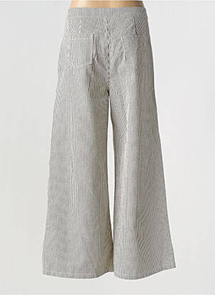 Pantalon large fermeture zippée sous rabat boutonné taille normale beige INSPIRATION STUDIO femme