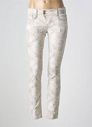Pantalon slim tissage popeline taille normale blanc STREET ONE femme