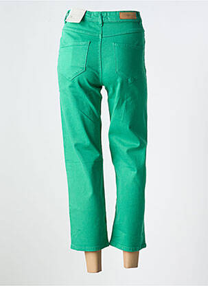 Jeans coupe droite stretch taille normale vert ICHI femme