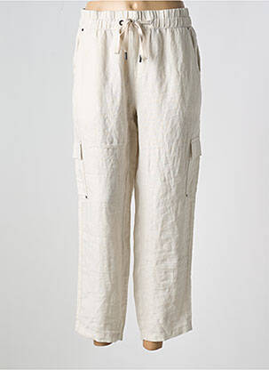 Pantalon 7/8 taille élastique taille normale beige STREET ONE femme