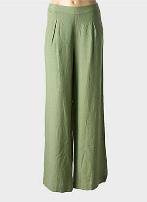 Pantalon droit vert PIECES pour femme